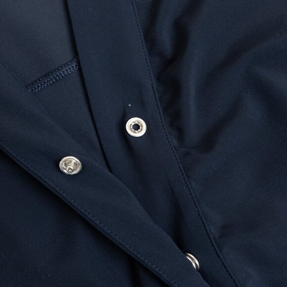 ADAY Something Borrowed Travel Snap Front Dress Navy Blue - Picture 9 of 13